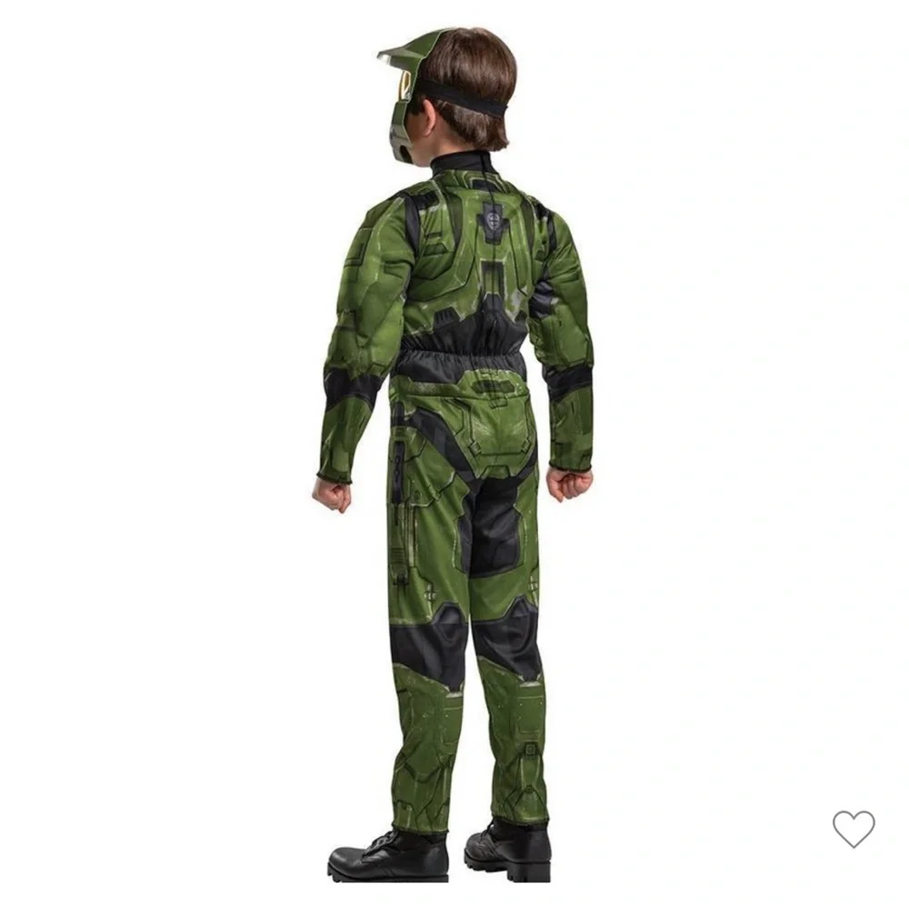 New Microsoft Halo Halo Master Chief Infinite Muscle Costume Halloween w/ Helmet